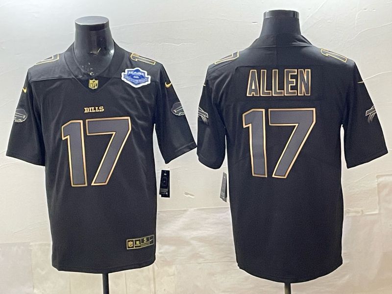 Men 2025 Buffalo Bills #17 Allen black gold  Nike Limited NFL Jersey 03->buffalo bills->NFL Jersey